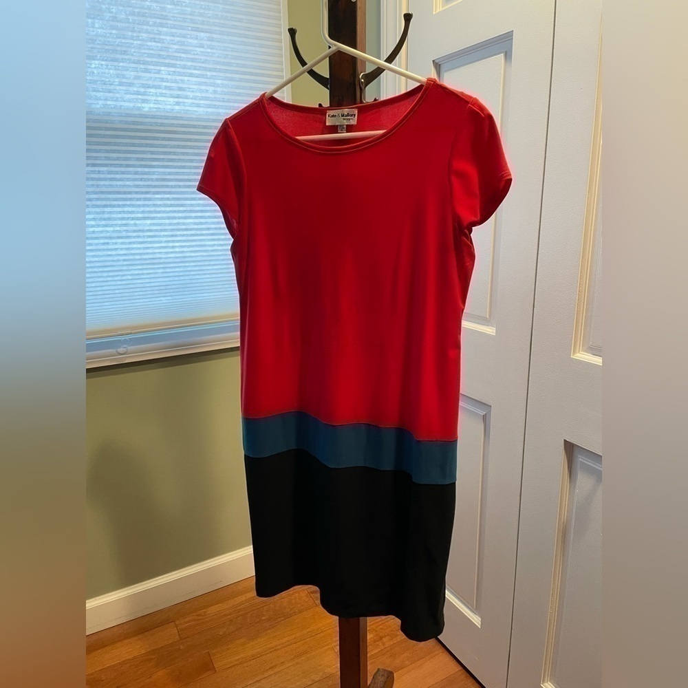 Kate &‎ Mallory Red, blue and black dress size small